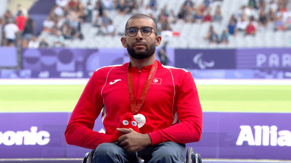 Walid Ktila, médaille d'argent sur le 100m T34